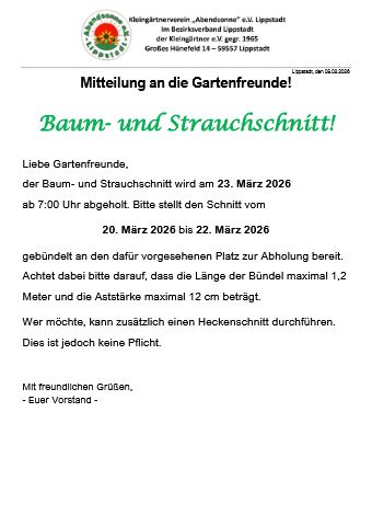 Vorschau für Abholung Baum- und Strauchschnitt
