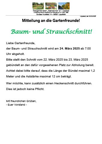 Vorschau für Baum- und Strauchschnitt