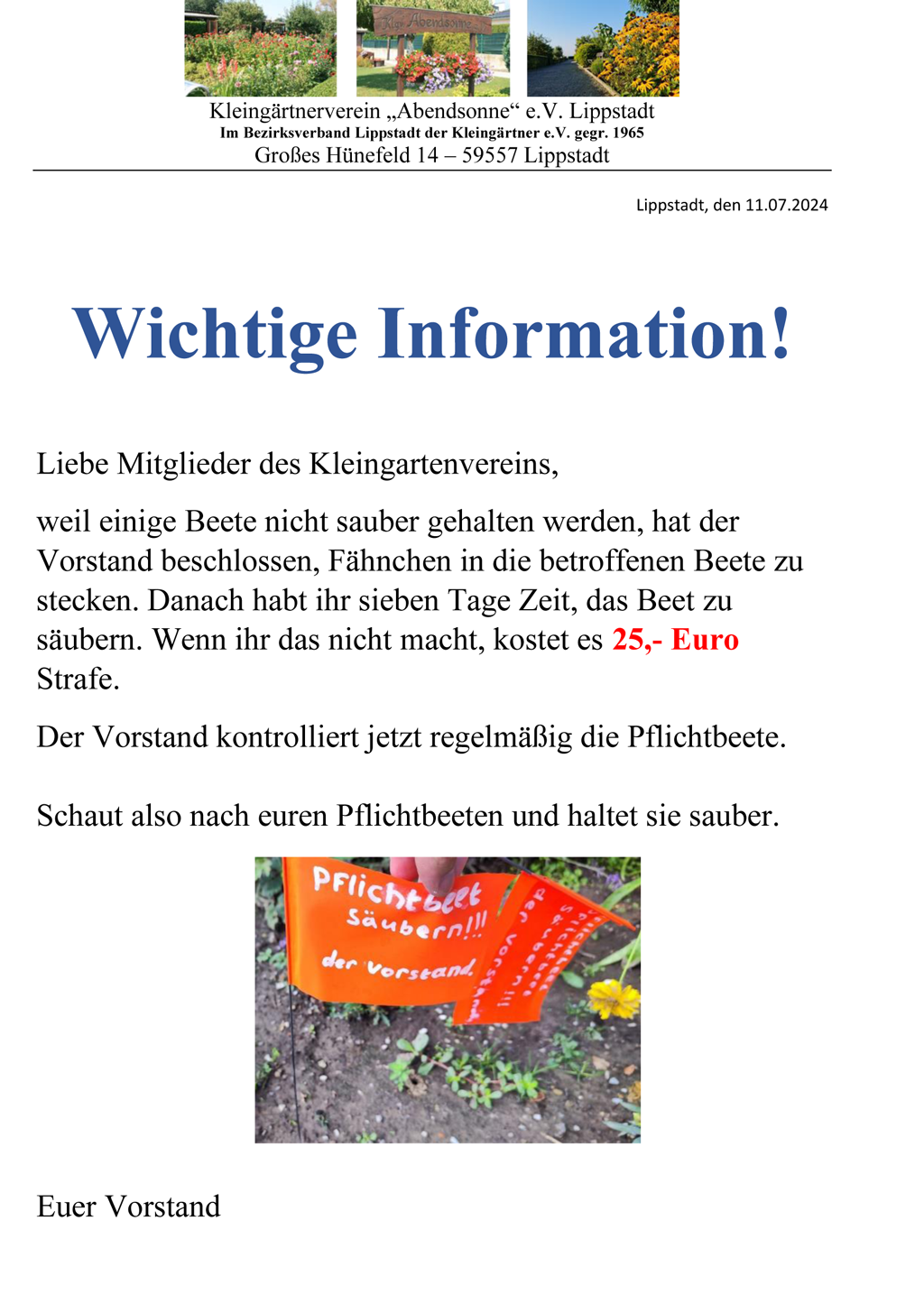 Pflichtbeete
